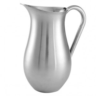 American Metalcraft 64 oz. Stainless Steel Mirror Finish Double-Walled Bell Pitcher SDWP64 - 4/Case