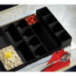 Bon Chef 9515S 56 oz. Black Sandstone Finish Cast Aluminum Straight Sided Square Bowl