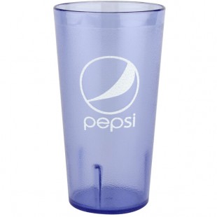 GET 6632-BP 32 oz. Blue Pepsi® SAN Plastic Tall Pebbled Tumbler - 72/Case