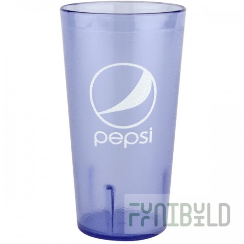 GET 6632-BP 32 oz. Blue Pepsi® SAN Plastic Tall Pebbled Tumbler - 72/Case