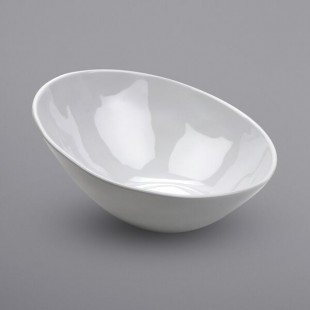 GET B-792-AM-W Arctic Mill 1.5 Qt. White Glazed Irregular Melamine Bowl - 12/Case