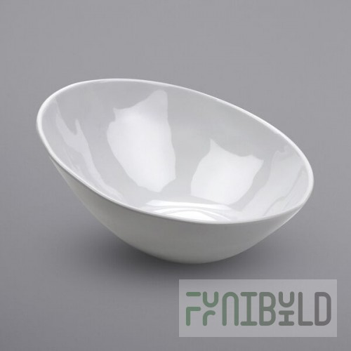 GET B-792-AM-W Arctic Mill 1.5 Qt. White Glazed Irregular Melamine Bowl - 12/Case