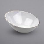 GET B-792-AM-W Arctic Mill 1.5 Qt. White Glazed Irregular Melamine Bowl - 12/Case
