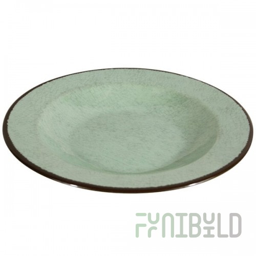 Elite Global Solutions DB10M Mojave Vintage California 18 oz. Hemlock Round Crackle Pasta / Soup Bowl - 6/Case