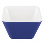 Vollrath V2220020 5 oz. Black / White Extra-Small Square Melamine Bowl Vollrath V2220020 5 oz. Black / White Extra-Small Square Melamine Bowl