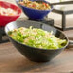 Acopa 43 oz. Black Slanted Melamine Bowl Acopa 43 oz. Black Slanted Melamine Bowl