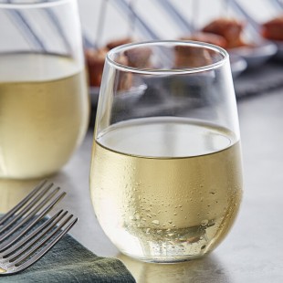 Anchor Hocking 95141AHG17 Vienna 15 oz. Stemless White Wine Glass - 12/Case