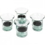 Kalalou 3-Piece Recycled Glass Cylindrical Hurricane Candle Holder with Rustic Metal Insert Set Kalalou 3-Piece Recycled Glass Cylindrical Hurricane Candle Holder with Rustic Metal Insert Set