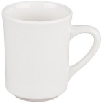 Acopa 8 oz. Customizable Ivory (American White) Rolled Edge Stoneware Mug - 36/Case Acopa 8 oz. Customizable Ivory (American White) Rolled Edge Stoneware Mug - 36/Case