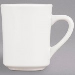 Acopa 8 oz. Customizable Ivory (American White) Rolled Edge Stoneware Mug - 36/Case Acopa 8 oz. Customizable Ivory (American White) Rolled Edge Stoneware Mug - 36/Case