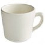 Acopa 8 oz. Customizable Ivory (American White) Rolled Edge Stoneware Mug - 36/Case Acopa 8 oz. Customizable Ivory (American White) Rolled Edge Stoneware Mug - 36/Case