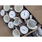Acopa 8 oz. Customizable Ivory (American White) Rolled Edge Stoneware Mug - 36/Case Acopa 8 oz. Customizable Ivory (American White) Rolled Edge Stoneware Mug - 36/Case