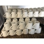 Acopa 8 oz. Customizable Ivory (American White) Rolled Edge Stoneware Mug - 36/Case Acopa 8 oz. Customizable Ivory (American White) Rolled Edge Stoneware Mug - 36/Case