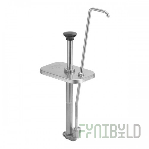 Server 1.25 oz. Stainless Steel Tall Spout Pump with Lid for Standard 3.5 Qt. Fountain Jar