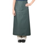 Intedge Hunter Green Poly-Cotton Bistro Apron with 2 Pockets - 38 Intedge Hunter Green Poly-Cotton Bistro Apron with 2 Pockets - 38