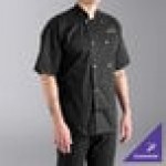 Uncommon Chef South Beach 0415 Unisex Black Customizable Short Sleeve Chef Coat - M Uncommon Chef South Beach 0415 Unisex Black Customizable Short Sleeve Chef Coat - M