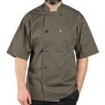 Uncommon Chef South Beach 0415 Unisex Black Customizable Short Sleeve Chef Coat - M Uncommon Chef South Beach 0415 Unisex Black Customizable Short Sleeve Chef Coat - M