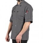 Uncommon Chef South Beach 0415 Unisex Black Customizable Short Sleeve Chef Coat - M Uncommon Chef South Beach 0415 Unisex Black Customizable Short Sleeve Chef Coat - M