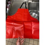 Intedge V-105-BLK Black 40 Mil Adjustable Vinyl Dishwasher Apron - 28