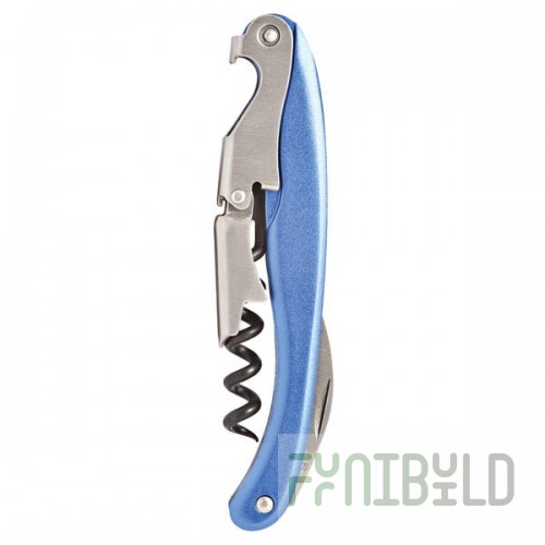 Franmara 3275-09 Lisse Customizable Two-Step Waiter's Corkscrew with Metallic Blue Anodized Aluminum Handle