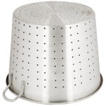 Town 38017 87 Qt. Tapered Aluminum Vegetable Colander with Handles