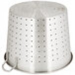 Town 38017 87 Qt. Tapered Aluminum Vegetable Colander with Handles
