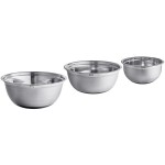 Choice Standard Stainless Steel Mixing Bowl Set with Silicone Bottom - XL - 3/Set