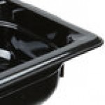 Vollrath 9042420 Super Pan® 1/4 Size Black High Heat Plastic Food Pan - 2 1/2 Vollrath 9042420 Super Pan® 1/4 Size Black High Heat Plastic Food Pan - 2 1/2