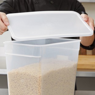 Carlisle 18 Qt. Translucent Rectangular Polyethylene Food Storage Container Lid Carlisle 18 Qt. Translucent Rectangular Polyethylene Food Storage Container Lid