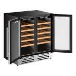 AvaValley WBRC-32-DZ Dual Section Dual Temperature Full Glass Door Commercial Wine Cooler AvaValley WBRC-32-DZ Dual Section Dual Temperature Full Glass Door Commercial Wine Cooler