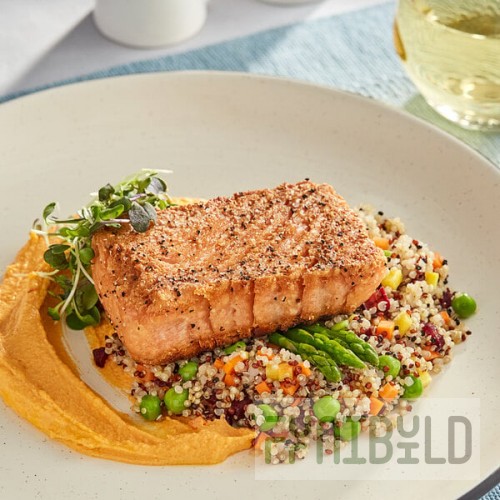 Oshi Vegan Salmon Filet 4.4 oz. - 20/Case