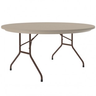 Correll Round Heavy-Duty Folding Table, 60