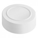 43/485 White Unlined Polypropylene Spice Cap - 100/Pack