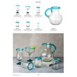 10 Strawberry Street Aqua Rim 15 oz. Margarita Glass - 6/Case