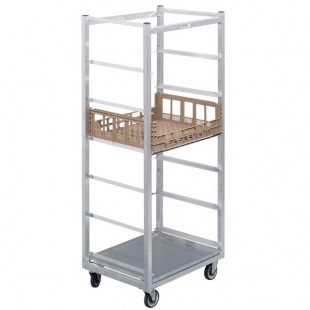 Channel PCR7M 7 Box Mobile Aluminum Produce Crisping Box Rack Channel PCR7M 7 Box Mobile Aluminum Produce Crisping Box Rack