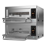 Pratica STI-101-1-DBL Forza STi Electric Ventless Stainless Steel Double Deck High-Speed Pizza Oven - 208/240V, 1 Phase