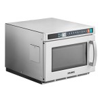 Solwave Space Saver Stainless Steel Heavy-Duty Commercial Microwave with USB Port - 2,100W, 208/240V