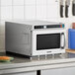 Solwave Space Saver Stainless Steel Heavy-Duty Commercial Microwave with USB Port - 2,100W, 208/240V