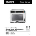 Solwave Space Saver Stainless Steel Heavy-Duty Commercial Microwave with USB Port - 2,100W, 208/240V