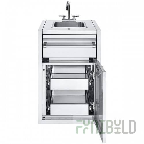 Crown Verity IBISC-SK-2D Infinite Series Small Built-In Cabinet with Sink and 2 Drawers