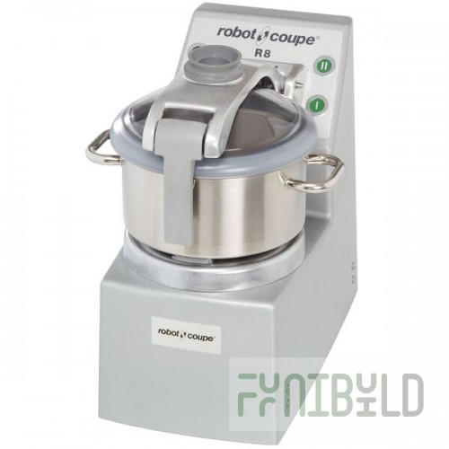 Robot Coupe R8 2-Speed 8.5 Qt. / 8 Liter Stainless Steel Batch Bowl Food Processor - 240V, 3 Phase, 3 hp