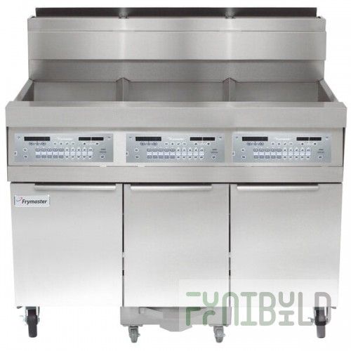 Frymaster SCFHD360G 240 lb. 3 Unit Natural Gas Floor Fryer System with SMART4U 3000 Controls and Filtration System - 375,000 BTU