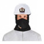 Ergodyne N-Ferno 6876 Black Flame-Resistant 2-Layer Shoulder-Length Winter Hard Hat Liner with Thermal Lining and Mouthpiece 16876