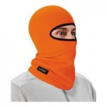 Ergodyne N-Ferno 6876 Black Flame-Resistant 2-Layer Shoulder-Length Winter Hard Hat Liner with Thermal Lining and Mouthpiece 16876