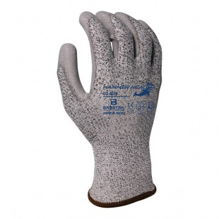 Armor Guys Basetek Hammer Head 2 02-008-M Salt and Pepper Level A2 HDPE Gloves with Gray Polyurethane Palm Coating - Medium Armor Guys Basetek Hammer Head 2 02-008-M Salt and Pepper Level A2 HDPE Gloves with Gray Polyurethane Palm Coating - Medium