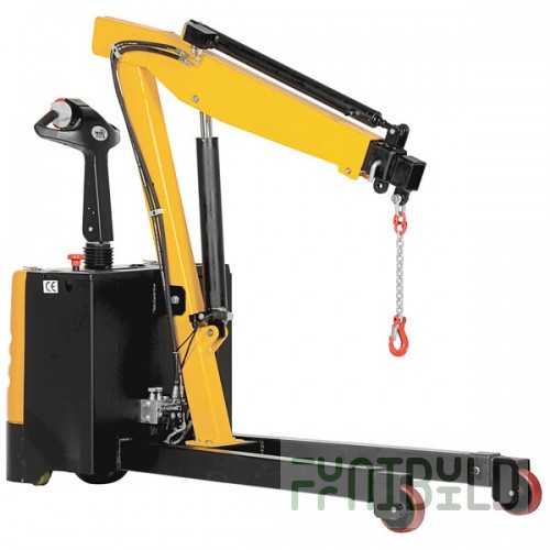 Vestil EPFC-25 Electric Steel Floor Crane with Adjustable Legs, 44 1/4