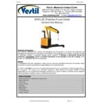 Vestil EPFC-25 Electric Steel Floor Crane with Adjustable Legs, 44 1/4