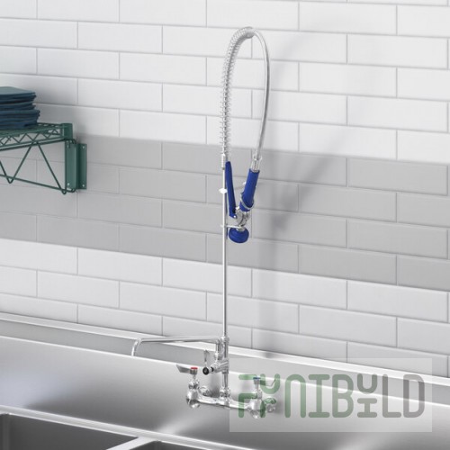 Waterloo 1.15 GPM Wall-Mount Pre-Rinse Faucet with 8