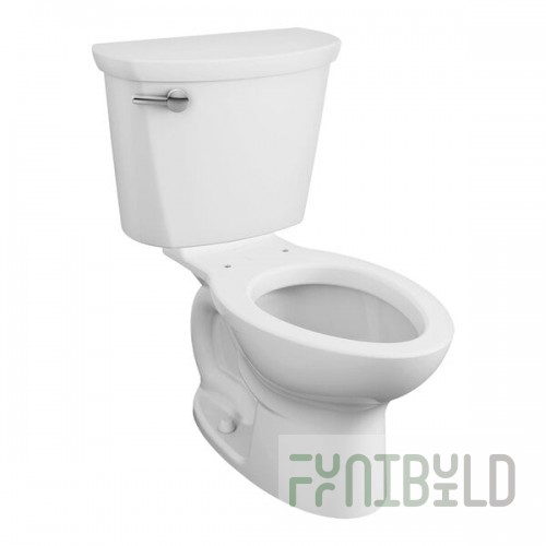 American Standard Cadet PRO 215CB004.020 White Vitreous China Floor-Mount Standard Height Elongated Toilet and 10