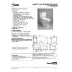 American Standard Cadet PRO 215CB004.020 White Vitreous China Floor-Mount Standard Height Elongated Toilet and 10